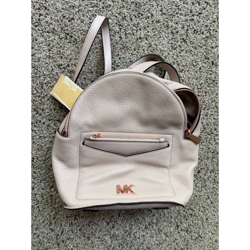 Michael Kors JESSA Small Convertible Backpack - Soft Pink Pebbled Leather NWT
